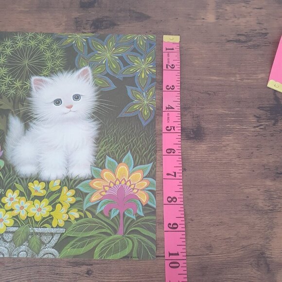 Arthur A Kaplan K Chin Puppies Kitten Floral Prints Set of 3 - Picture 16 of 16